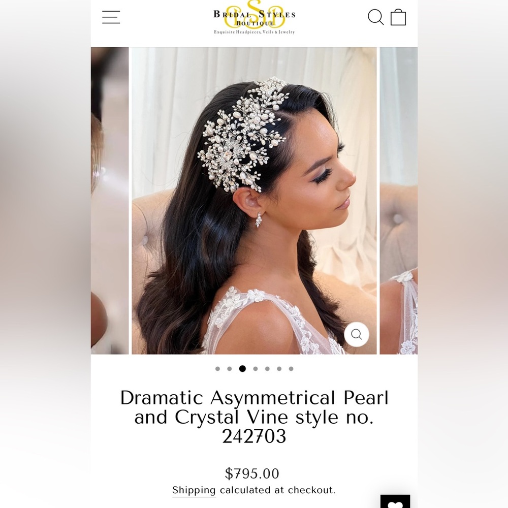 Silver Pearl Hairpiece